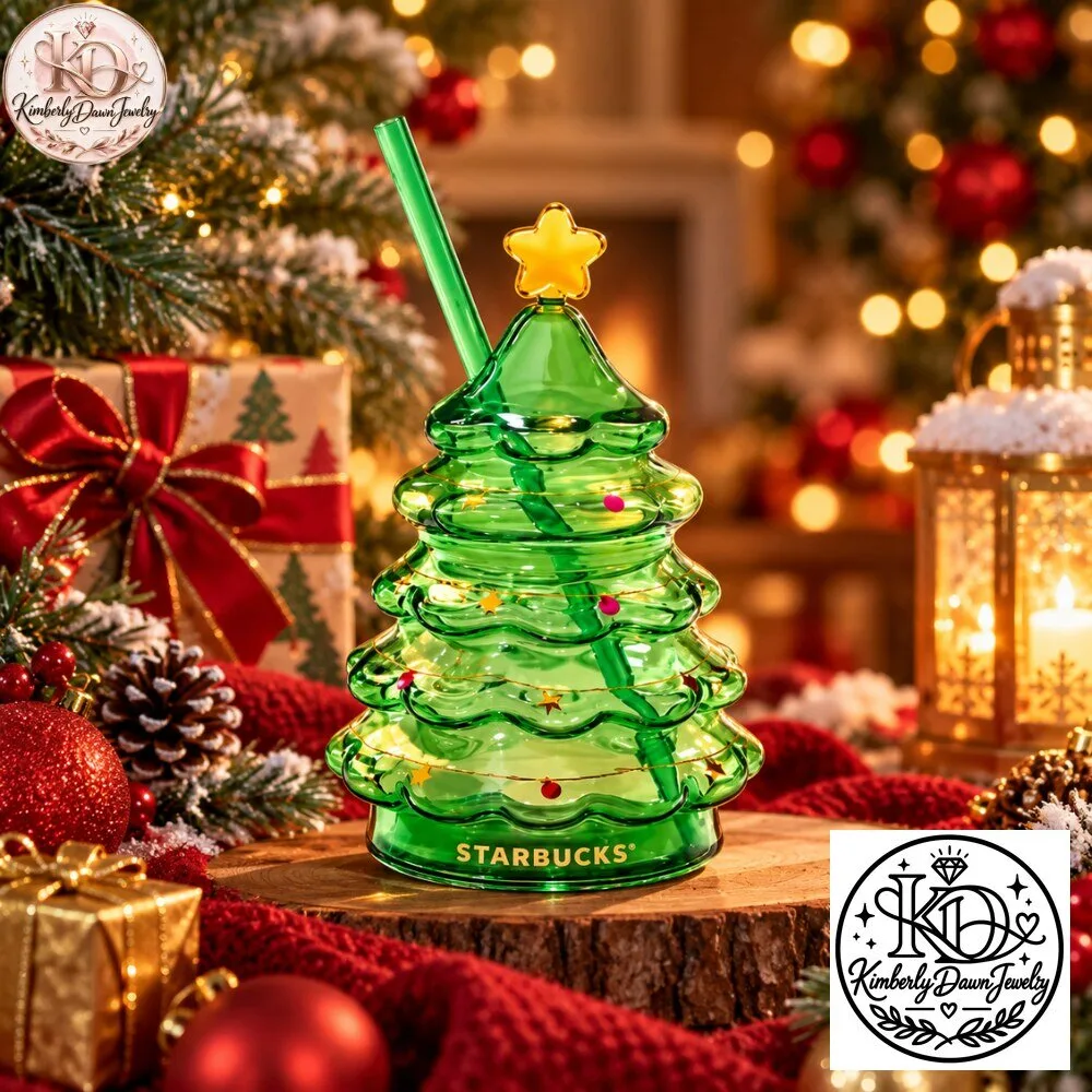 Starbucks Christmas Tree Glass Cold Cup 2026 - Kimberly Dawn