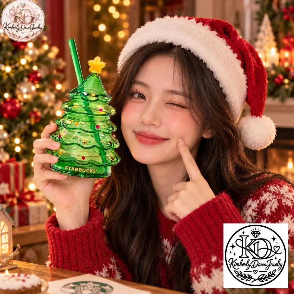 Starbucks Christmas Tree Glass Cold Cup 2026 - Kimberly Dawn
